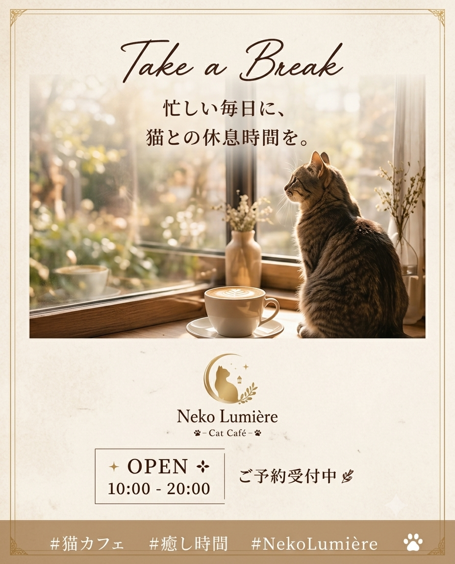 猫カフェ Lumière Instagram投稿3